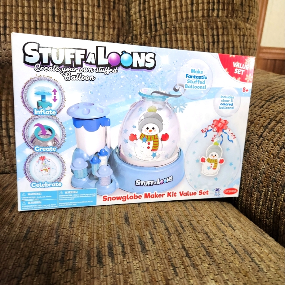 Stuffaloons Snowglobe Maker Kit Value Set Snowman & Gingerbread Man New In Box